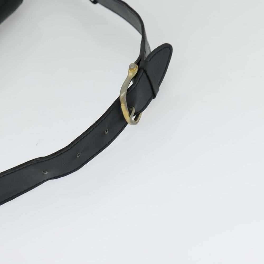 CELINE Shoulder Bag Leather Navy Gold - Picture 7 of 13